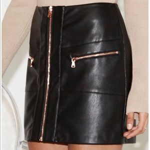 Kendall & Kylie Leather Skirt